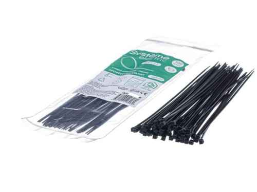 Стяжка кабельная 380х7.6 черн. (уп.100шт) SE IMT38076B