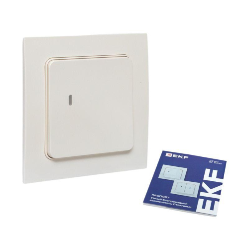 Выключатель 1-кл. Стокгольм Умный беспроводной бел. Zigbee Сonnect EKF RCV-ST1-WS-ZB