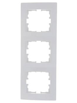 Рамка 3-м Karina вертикал. бел. LEZARD 707-0200-153