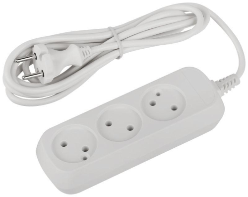 Удлинитель электрический UDL-10-330 Greenline 3 розетки без заземления 3м ПВС 2х0.75кв.мм Эра Б0065072