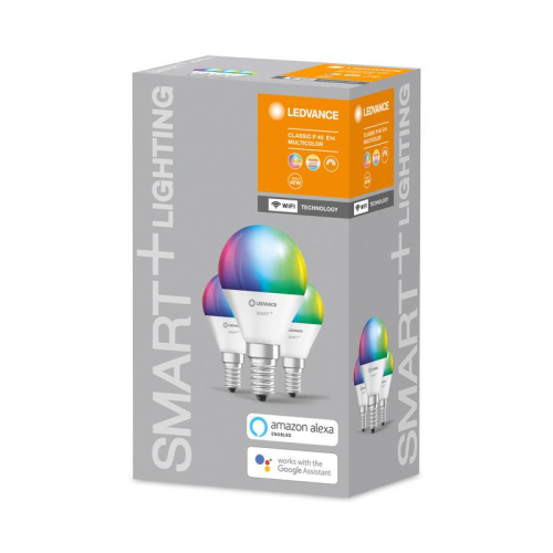 Лампа светодиодная SMART+ WiFi Mini Bulb Multicolour 5Вт (замена 40Вт) 2700…6500К E14 (уп.3шт) LEDVANCE 4058075485990