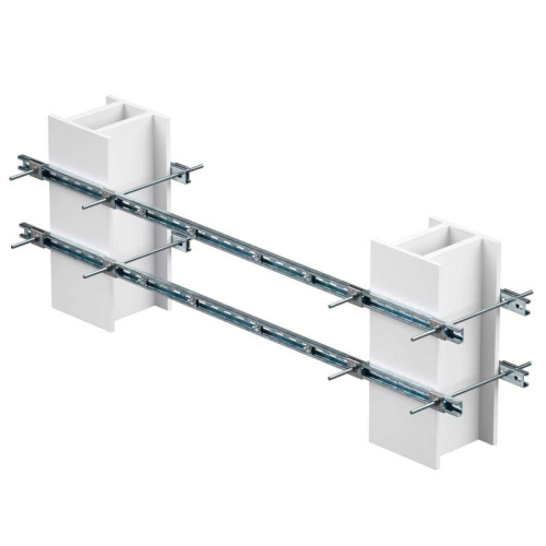 Комплект монтажных профилей обжимной тип 3 крепление к двум стойкам 250х400мм длина профиля 1000мм для крепления 1 оболочки(ек) одного типоразмера с видом защиты Ex d гор. оцинк. DKC EX-TRB030510U