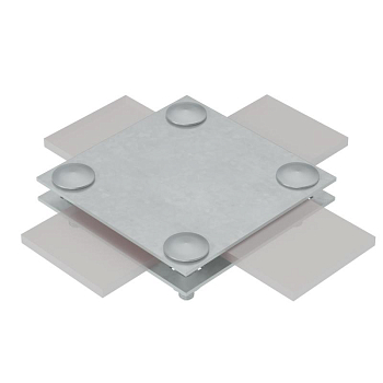 Соединитель крестообразный 2XS-B30 для полосы до 30мм с 2 пластинами сталь КМ MA0031