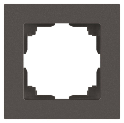 Рамка для розеток и выключателей Accent 6-501-09 на 1 пост СУ титан Intro Б0063769