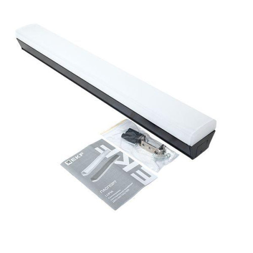 Светильник светодиодный ДБО-60 24Вт 4000К IP20 590х65х70 линейный черн. LUMA EKF LBL-60-24-B-4000