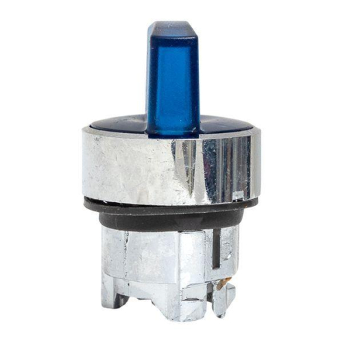 Механизм переключателя исполнительный ХB4 син. на 2 положения возвратный без фиксации с подсветкой с короткой ручкой IP65 EKF XB4BD2L-B-65