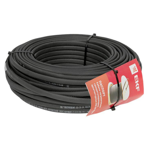 Кабель нагревательный саморег. DSE-30P 30Вт/м (уп.50м) EKF DSE-30P-50