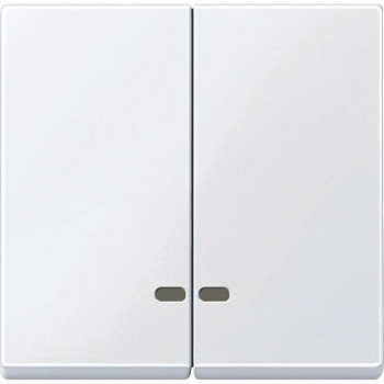 Клавиша 2-м Merten с окошком для свет. инд. активно бел. SchE MTN3420-0325