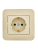 Розетка 1-м СП ASTI 16А IP20 с заземл. защ. шторки термопласт в сборе крем. LEZARD 7081-0303-124B