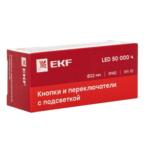Переключатель BD21 2P с красн. подстветкой 230В NO PROxima EKF xb2-bk21-r-230