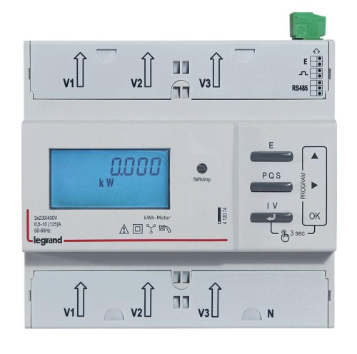 Счетчик EMDX3 3ф 125А многотариф. RS-485 MID 6мод. Leg 412074