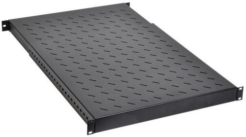 Полка стационарная 19дюйм 1U изменяем. Г=500-900мм нагр. 150кг by ZPAS черн. ITK ZP-FS05-S-1U-59