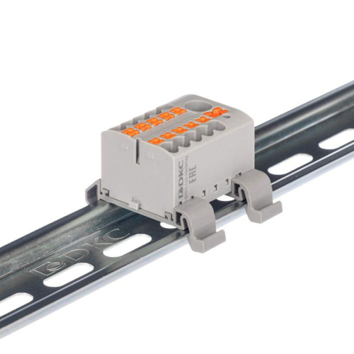 Блок распределительный зажим push-in 1 ввод 6кв.мм 10 точек подключения 25кв.мм сер. DKC DTP1-110-104SPUG