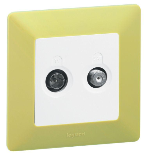Розетка телевизионная оконечная TV/SAT 2-м Valena In'matic 10дБ 5-862МГц/950-2400МГц механизм Leg 753059
