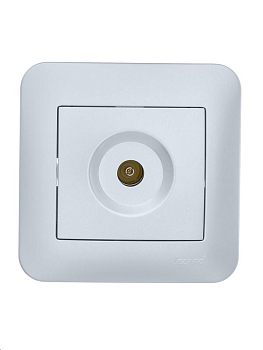 Розетка телевизионная оконечная TV СП ASTI IP20 в сборе жемчуж./бел. перламутр. LEZARD 7081-3030-130