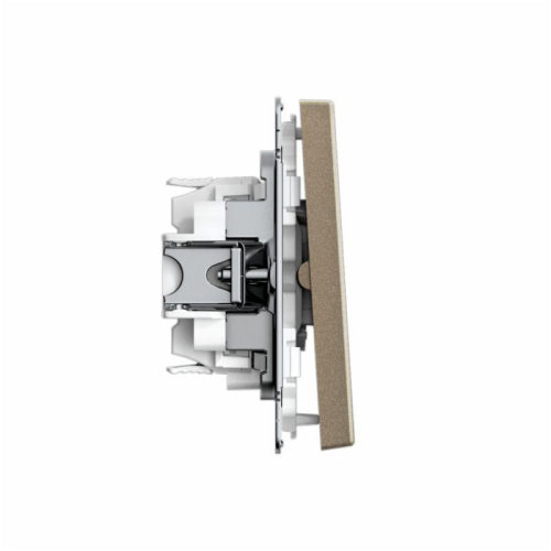 Переключатель 2-кл. ArtGallery 10AX быстрозажим. клем. механизм шампань SE GAL000565S