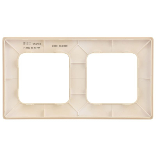 Рамка 2-м СП FLITE РУ-2-К-ФлСл сливочный IEK FI-M22-32-20-K86