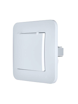 Розетка 1-м СП ASTI 16А IP20 с заземл. с крышкой термопласт в сборе бел. LEZARD 7081-0202-123В