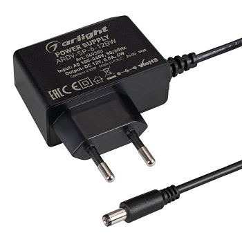 Блок питания ARDV-SP-6-12BW (12В 0.5А 6Вт) адаптер Arlight 049390