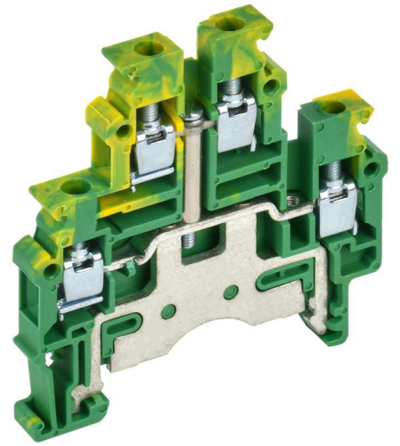 Колодка клеммная CTS-ML-PEN земля 2 ур. 4кв.мм IEK YCT13-03-2-K52-004