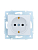 Розетка 1-м СП ASTI 16А IP20 с заземл. защ. шторки термопласт механизм бел. LEZARD 7081-0288-124B