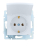 Розетка 1-м СП ASTI 16А IP20 с заземл. с крышкой термопласт механизм бел. LEZARD 7081-0288-123В