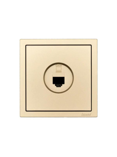 Розетка компьютерная 1-м СП ZIMA IP20 механизм зол. LEZARD 704-3688-140