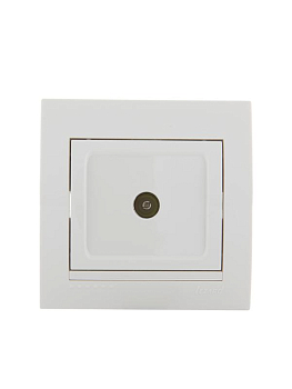 Розетка телевизионная проходная TV СП Deriy 16А IP20 бел./бел. LEZARD 702-0202-129