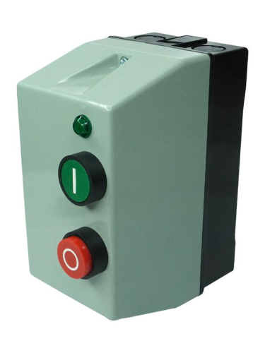 Пускатель электромагнитный ПМЛ-1230 УХЛ4 Б 10А 380В/50Гц 1НО IP54 нереверсивный с реле РТЛ-1012-2 55-80А в корпусе из пластика с кнопками ПУСК + СТОП и сигнальной лампой Электротехник ET020261