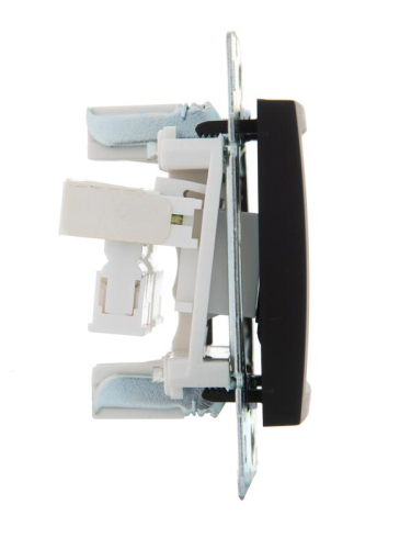 Розетка телефонная 2-м СП Karina RJ11 механизм черн. бархат LEZARD 707-4288-138