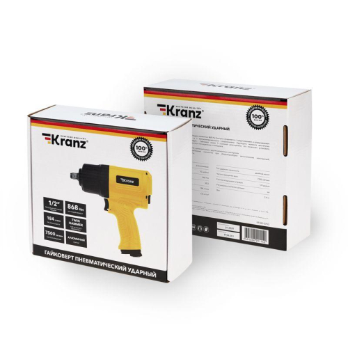 Гайковерт пневматический 1/2дюйм 868Нм Kranz KR-80-0703