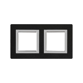 Рамка 2-м 4мод. Avanti алюм. черн. DKC 4402834