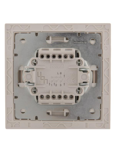 Выключатель 3-кл. СП Rain 10А IP20 бел. LEZARD 703-0202-109