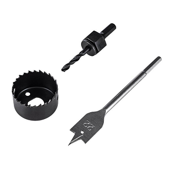 Набор для установки врезных замков 22мм/48мм (перовое сверло/кольцевая пила) Kranz KR-92-0262