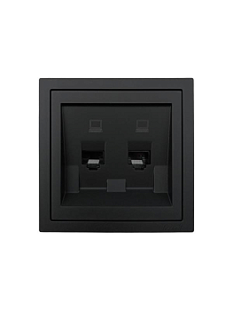 Розетка компьютерная 2-мест. СП ZIMA IP20 черн. бархат LEZARD 704-4288-141
