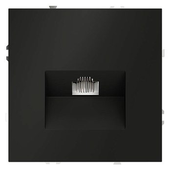 Розетка компьютерная 1-м СП S70 RJ45 кат.6 механизм черн. матов. Voltum VLS060108