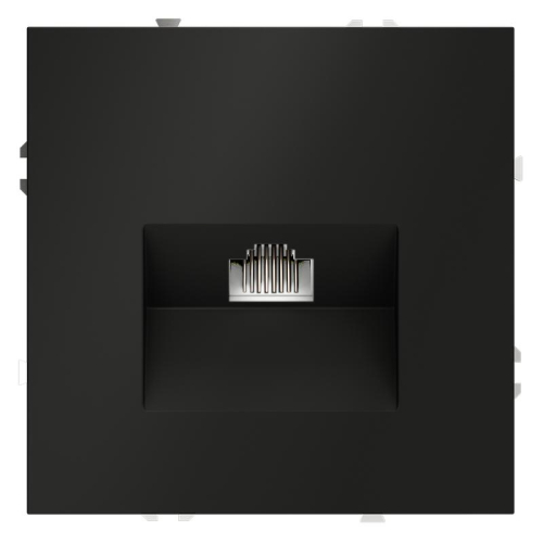 Розетка компьютерная 1-м СП S70 RJ45 кат.6 механизм черн. матов. Voltum VLS060108