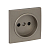 Панель лицевая Валенсия для розетки 1-м 10А защ. шторки без заземл. кашемир PROxima EKF ESR10-L-022-40