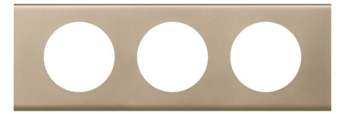 Рамка 3-м Celiane никель велюр Leg 069113