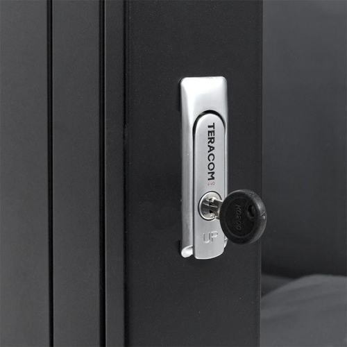 Шкаф настенный 19дюйм TERACOM PRO 12U 600х450мм дверь стеклянная с замком-ручкой черн. EKF TRP-WLL-1264-40B