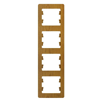 Рамка 4-м Glossa вертикал. дер. дуб SE GSL000508