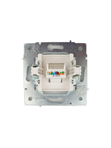 Розетка компьютерная 1-м СП ZIMA IP20 механизм бел. LEZARD 704-0288-140
