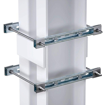 Комплект монтажных профилей обжимной тип 1 обхват конструкции 750х400мм для крепления 3 оболочки(ек) одного типоразмера с видом защиты Ex d гор. оцинк. DKC EX-D4TR0805U