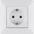 Розетка 1-м СП Valena Life 16А IP20 250В 2P+E защ. шторки безвинтов. клеммы с лицев. панелью механизм бел. Leg 753420