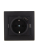 Розетка 1-м СП Mira 16А с заземл. + USB разъем черн. бархат LEZARD 701-4242-181