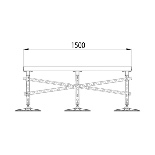 Конструкция опорная для установки оборудования TECHNORAPTOR FOOT 2000х1500 тип 1 KM-TR-F-SSEI-2000-1500-1 КМ TR0041