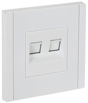 Розетка компьютерная 2-м RJ45 кат.6 FORTE&PIANO FP234 бел. IEK FP-K20-2-K01