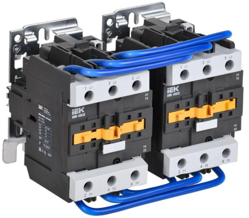 Контактор КМИ-49532 реверс 95А 230В/АС3 2НО;2НЗ IEK KKM43-095-230-22-1