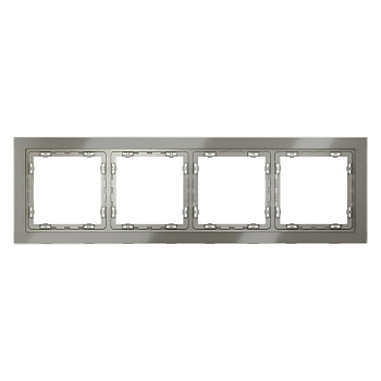 Рамка 4-м S70 стеклян. шелк Voltum VLS110404