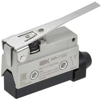 Микропереключатель концевой МП-7120 рычаг IP40 IEK KKV12-7120-2-64